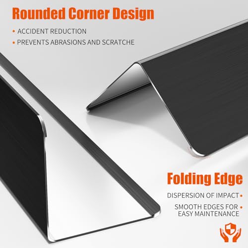 Image of 304 Stainless Steel Wall Corner Guards (10, Black, 2x2x72 Inches)