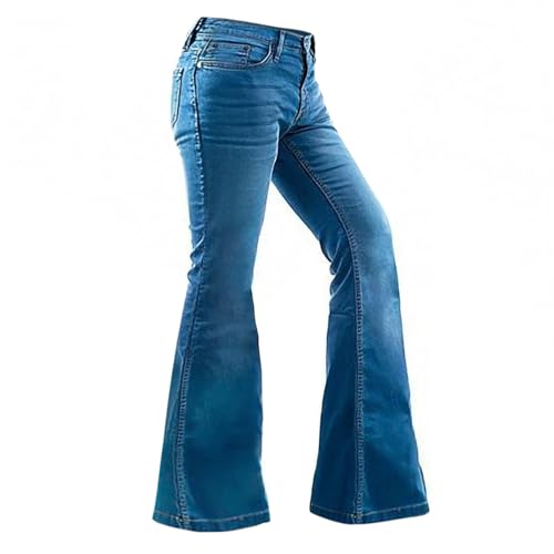 Men's Bell Bottom Jeans 60s 70s Outfits for Men,Mens Bell Bottoms Pants Flare Jeans Light Blue3