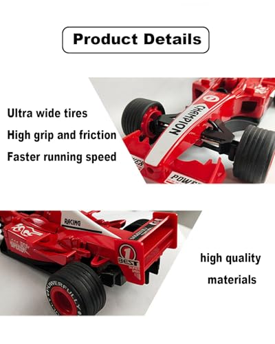 Image of Formula Racing Model, Red Racing Model Decoration, 17 * 8 * 4.5 cm, for Kids, Birthday Present, Collectible Item, Model Kits for 10+ Year Old Boys & Girls or Adult Motorsport Fans