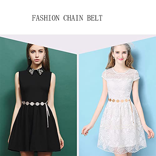 Fashion Metal Gold Hollow Round Decor Chain Belts For Womens Girls Ladies Circle Retro Belly Body Link Belts For Dresses Jeans #TOP1