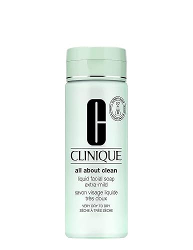 Clinique Jabón facial líquido extra suave, muy seco para secar, unisex, jabón facial de 6.7 onzas líquidas