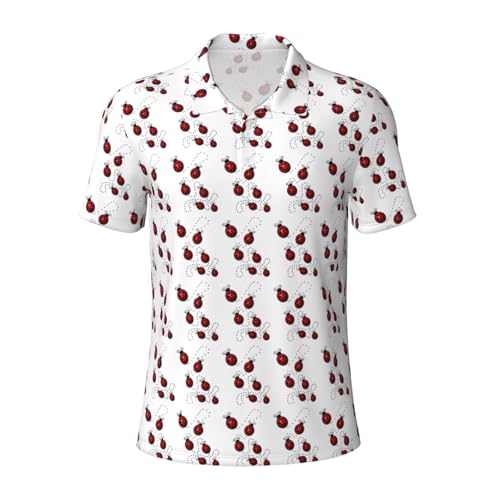 Chemise respirante homme manches courtes voyage fitness Art Ladybug Tracks