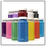 COLOR CHOICES FOR CRAFTS: This colored sand for crafts includes assorted shades like blue, pink, green, purple, red, orange, yellow, white, and black, giving kids, adults, and teachers more color options for group, home, and craft table projects. MAD...