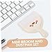 Zerodeko Mini Broom and Dustpan Set Small Cleaning Tool for Home Office Kitchen Versatile Duster Brush Cleaner Gadget
