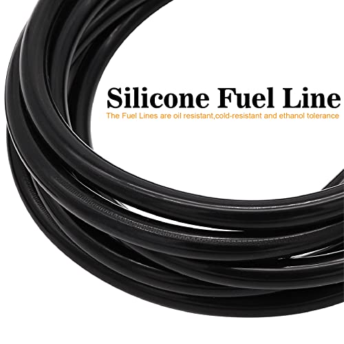 Universal Car Silicone Vacuum Hose Repair Kit,With Plastic T-Joiner,3 Sizes Of Clamps And Cable Ties #TOP4