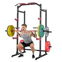 VEVOR Power Cage Power Rack, multifunktionales Squat-Rack mit Verstellbarer Höhe, Heimfitnessgerät für Krafttraining mit J-Haken & weiteren Fitnessaufsätzen für Bankdrücken Klimmzüge Dips