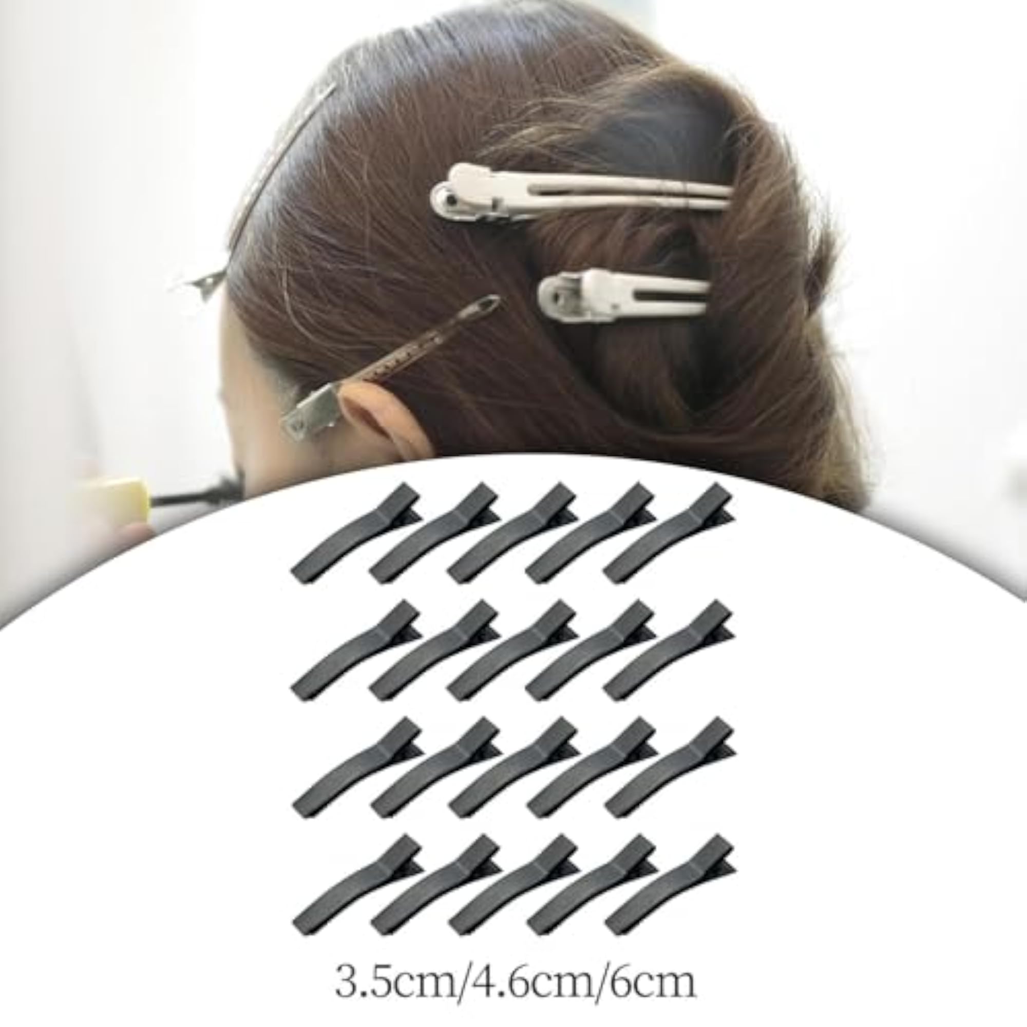 5x20pcs Black Alligator Metal Hair Bow Clips for DIY Accessories