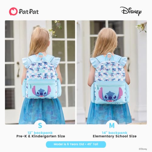 Image of Disney Stitch Backpack, 14 inch Lightweight Elementary School Backpack for Kids | Ultra-Lightweight,Ergonomic Shoulder Straps,Breathable 3D Mesh Back,Adjustable Chest Strap,Multi-Compartment Storage
