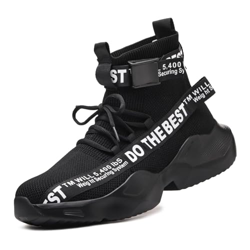 Furuian Steel Toe Shoes for Men Women Comfortable Lightweight Safety Snekaers Industrial Construction Work Shoes for Men