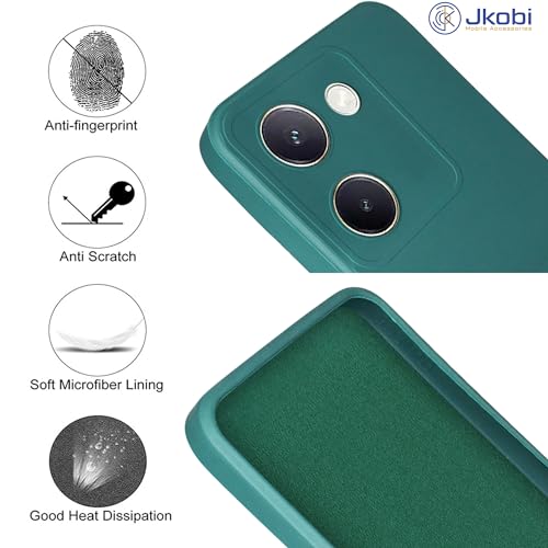 Image of Jkobi Back Cover Case for Vivo Y300 Plus (Matte Finish Silicone with Inside Fiber Cloth)
