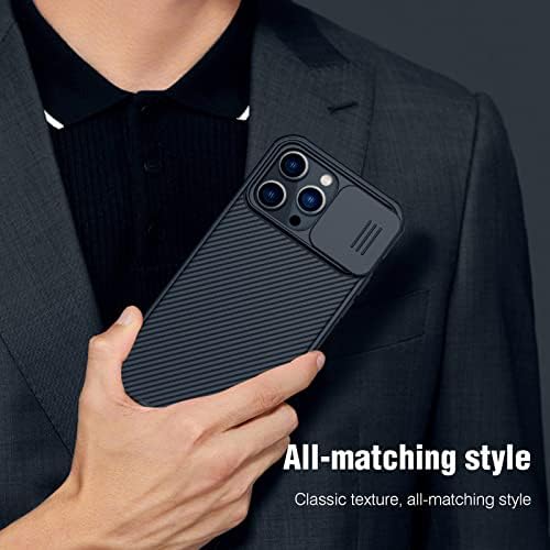 Nillkin for iPhone 14 Pro Max Case [Slide Camera Cover Protection] CamShield Pro Hard Slim Case Shockproof Dustproof Protective Phone Case for iPhone 14 Pro Max 6.7 inch 2022 Black