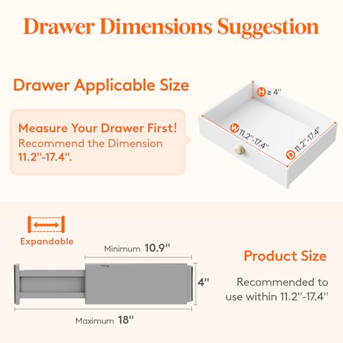Adjustable 12-Pack Drawer Dividers for Organizing Clothes - Gray ...