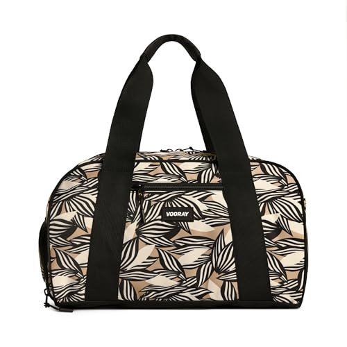 Vooray Burner Small Gym Bag for Women and Men, 23L, Textured Leaves