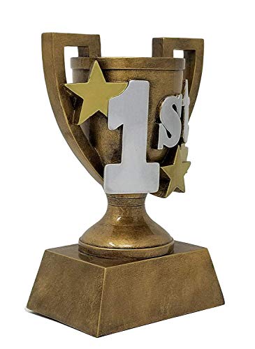 1St Place Gold Cup Trophy | Engraved First Place 3D Gold Cup Award - 7 Inch Tall - Customize Now - Decade Awards #TOP2