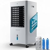 ZENET ZET-481 Aire Acondicionado Portátil sin Tubo 4 en 1 - Climatizador Evaporativo Silencioso con Enfriador de Aire, Humidificador, Purificador y Termoventilador para Habitación, Oficina y Caravana