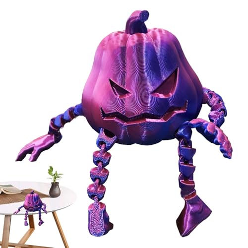 Estatua de Hombre Calabaza de Halloween - Estatuilla Impresa Calabaza Hombre Decoración de Mesa - Estatua Moderna Escultura Otoño Estante Calabaza Decoración de Mesa para Regalos de Halloween