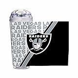 Rico Industries NFL Football Las Vegas Raiders 24oz Acrylic Tumbler with Hinged Lid