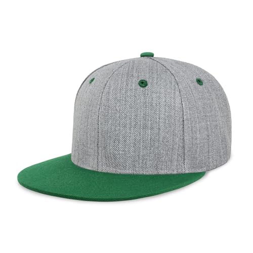 Image of CHOK.LIDS Classic Snapback Flat Bill Hat Blank Adjustable Baseball Cap | Structured high crown, flat visor, blank front for customization, adjustable snap closure, trendy everyday style