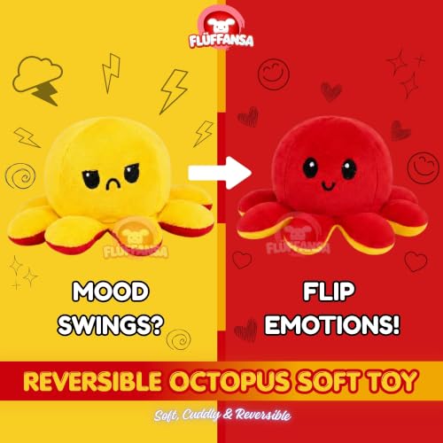 Image of Reversible Octopus Super Soft Toy | Travel, Nap or Play Companion | Birthday, Anniversary or Christmas Gift | Multicolour