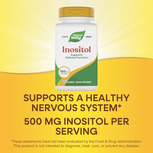 Nature's Way Inositol, Supports Cellular Function & Healthy Nervous System*, 500 mg per Serving, No Gluten, 100 Capsules (Packaging May Vary) - image 4