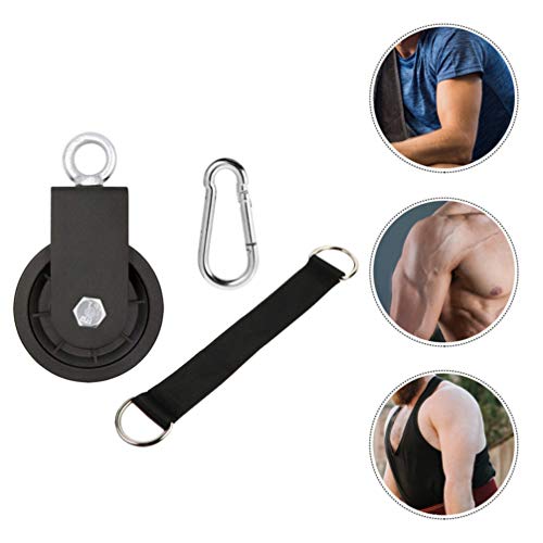 BESPORTBLE, 1 conjunto de polia de fitness, sistema de polia de ajuste com rotação de 360 graus, rod