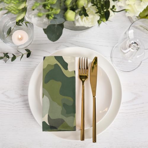 Servilletas de tela camuflaje set de 6 50.5x50.5 cm miniatura 6