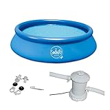 Swing Quick Up Easy Aufstellpool inklusive Filter Pumpe, blau, 366 x 91 cm