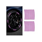 ANFTDCO 20PCS Reflective Car Wheel Decorative Stripe Stickers, Fluorescent Auto Night...
