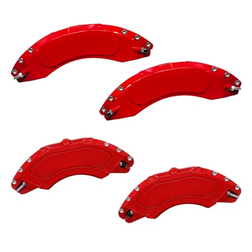 AOOA Red Caliper Covers for 2010-2023 Porsche Panamera&2011-2023 Porsche Cayenne(19 wheels and above）– DIY Custom Aluminum Caliper Covers, Easy Install, Exterior Upgrad, Sports Car Owners(Set of 4)
