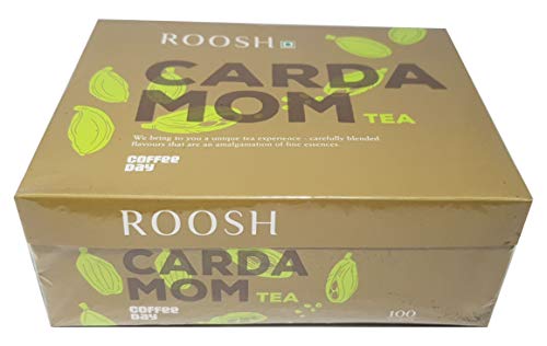 Image of coffee day beverages Roosh Premium Cardamom 100 Chai Tea Bags, 200 Grams