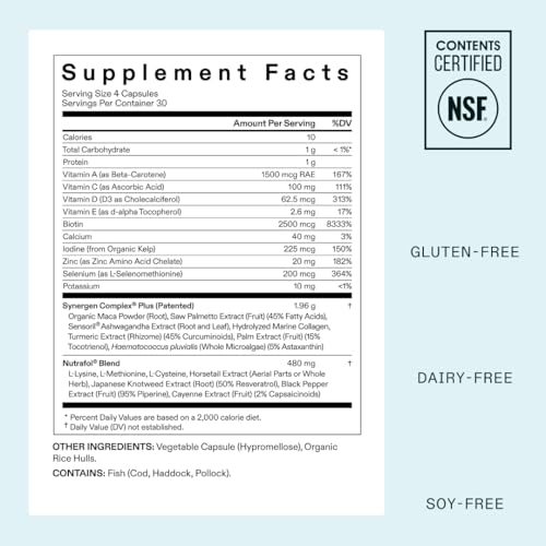 nutrafol women39s balance hair growth supplements ages 45 and up clinically proven for visibly thicker hair and scalp coverage dermatologist recommended - 1 month supply