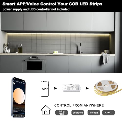 Tira LED COB 32.8 pies 24V luz día 4000K GIDEALED miniatura 3