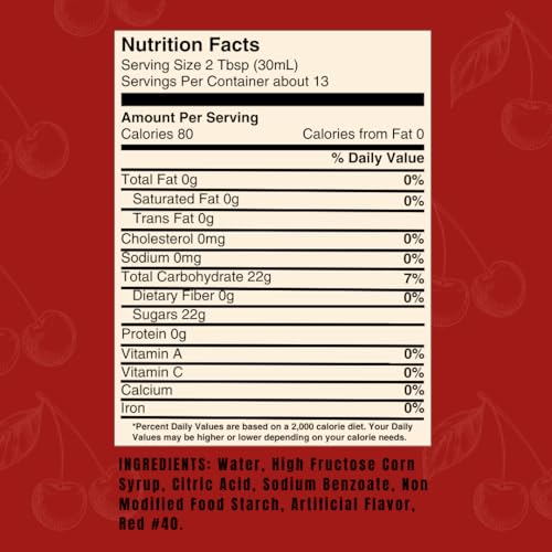 Crave It! Rich Cherry Flavoring Syrup, Add a Splash to Your Favorite Beverages – Soda, Coffee, Latte, Italian Soda, Lemonade. Create a Craveable Cherry Coke – 13 FL OZ / 2 Pack