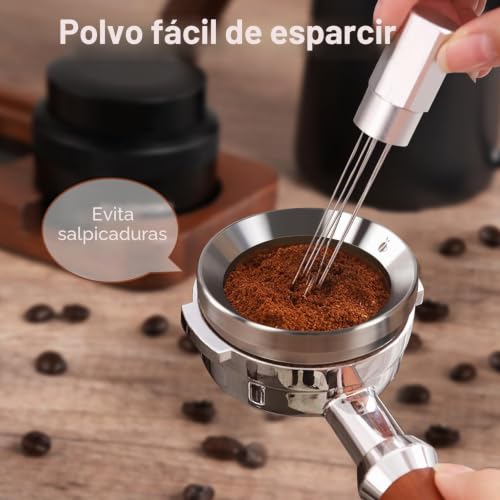Miniatura 6 de Anillo Dosificador De Café De 51mm Acero 304 Inoxidable, Embudo Dosificador Espresso, Embudo Portafiltro Con Magnético, Anillo Dosificador Café, Herramientas Barista Compatible Con Portafiltro 51mm