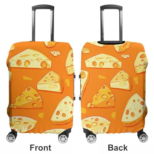 Cut Cheese Slices Luggage Covers Washable Travel Suitcase Cover Elastic Baggage Protector3