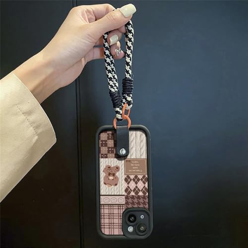 Compatível com Xiaomi 14T 13T 12T 11T 15 14 12 13 Poco X6 X5 X3 F3 F5 Pro Lite capa protetora com cordão de pulso, XCJ48, PKBlackSS, para Xiaomi 13