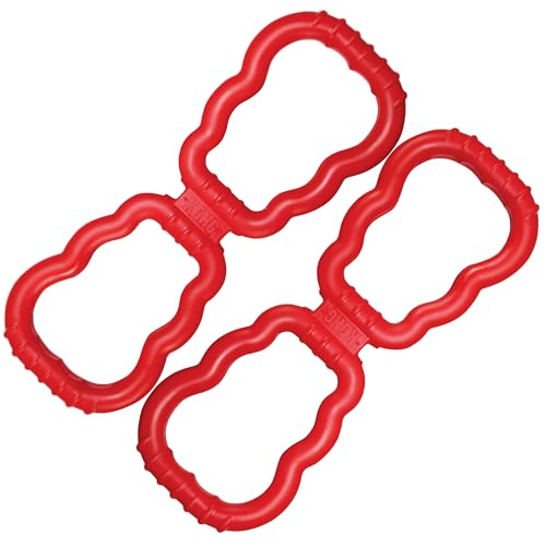 KONG Tug Toy - Dog Supplies for Tug of War - Natural Rubber Dog Toy for Outdoor & Indoor Playtime - for Medium/Large Dogs (2 Pack)