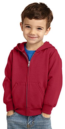 Precious Cargo Unisex-Baby Full Zip Hooded Sweatshirt 12M Red