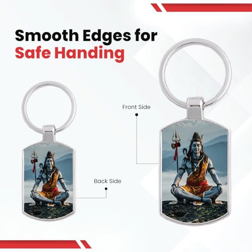 Image of Stylish Metal Keychains with Permanent Glossy Print - Inspirational Quotes & Spiritual Designs - Perfect Key chains for loved ones, Personal Use, Gifts & Return Gifts