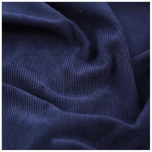 Tissu en velours côtelé anti-usure bleu 1.5x2m pour réparer un canapé ou canevas