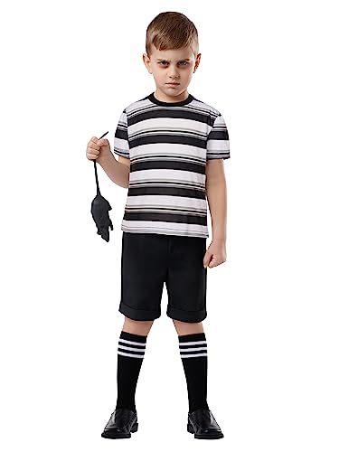 Disfraz Pugsley Addams para niños con licencia oficial miniatura 1