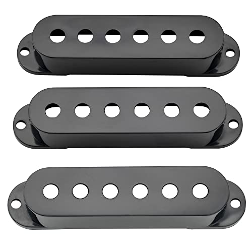 Musiclily Pro Plastic 50/50/52mm Stratocaster Guitar Single Coil Pickup Covers Set for Import Strat...