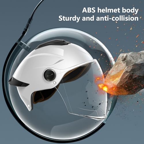 Casco de media cara con doble visera protectora para hombres 7