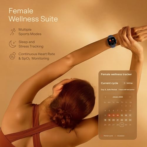 Image of Boat Chrome Ivory Smart Watch for Women, co-Designed with GIVA, 1.7 inch AMOLED Display, 1000 nits Brightness, Premium Metallic Build, Female Wellness Tracker smartwatch for Women (Twilight Purple)