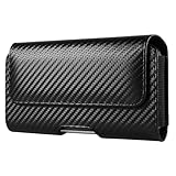 PU Leather Cell Phone Holster Swivel Belt Clip Case Compatible with iPhone Air 16 Plus 15 Pro Max Galaxy S26+ S25 FE Edge Note 10 A54 A15 Pixel 10 Pro 9a OnePlus 15 Xiaomi 15 Ultra Poco X7 Pro (L)