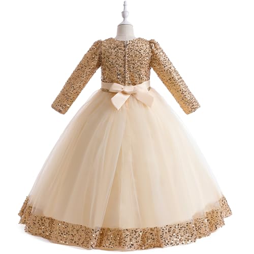 Cichic Elegant Little and Big Girls Long Birthday Party Wedding Pageant Graduation Prom Maxi Dresses 4-14Years3