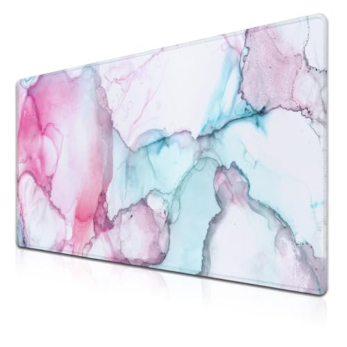 Samgula Tapete de rato grande colorido para jogos, artigos de escritório, decoração de mesa de computador, base de borracha antiderrapante, impermeável, com bordas costuradas, 35,4 x 15,7