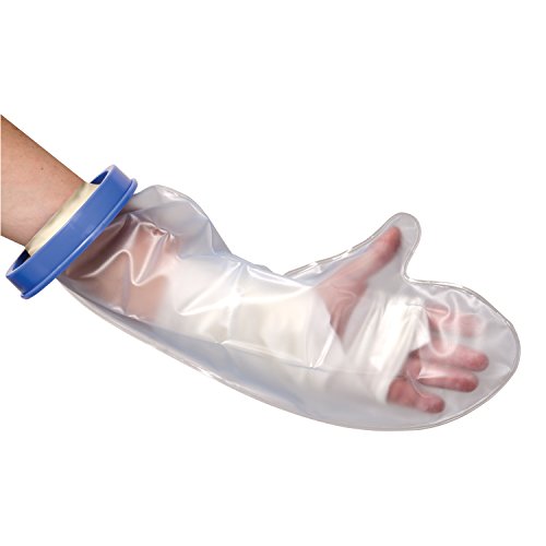 DMI Reusable Waterproof Cast Cover, Wound Barrier & Bandage Protector for Adult Arm, Hand & Wrist Providing Watertight Seal in Showers, Baths & Pools, Size Small Medium