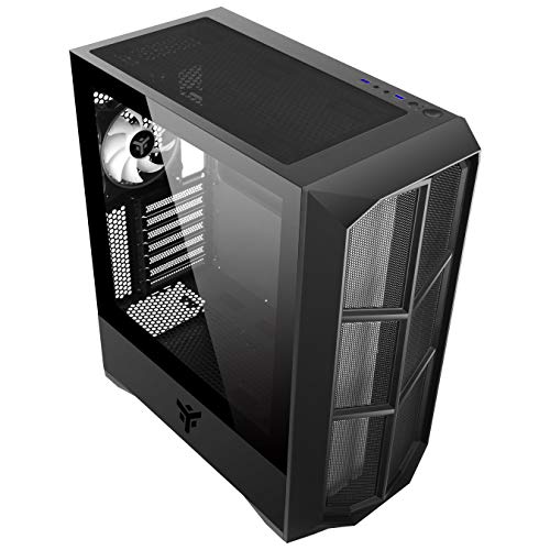 Case VERTIBRA Y210 - Gaming Middle Tower, 12cm ARGB fan, 2xUSB3, Side Panel Temp Glass - Case PC - Immagine 4