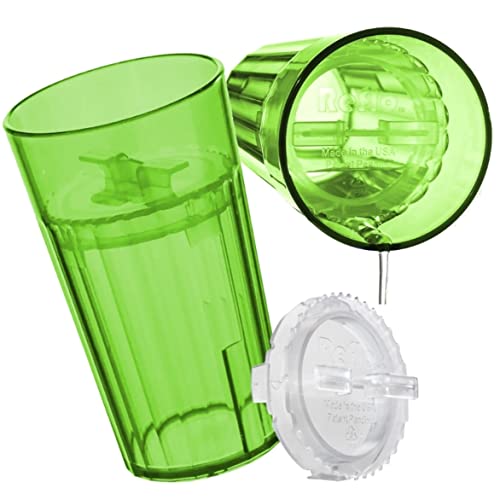 Reflo Smart Cup (Blue & Green 4Pack) Now Unbreakable, Open Rim